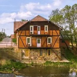 Водяная мельница в деревне Гервяты