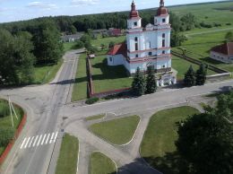 Костёл Преображения Господня с высоты