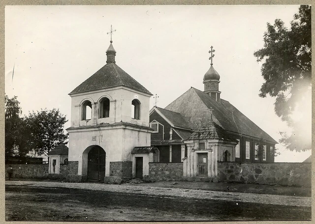 Часовня и надвратная колокольня в Тимковичах, 1917 год