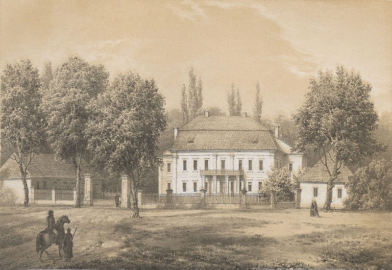 Усадьба на рисунке Н. Орды, 1877 год