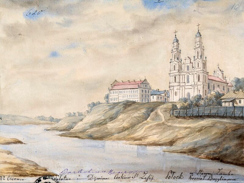 Полоцк, рисунок Наполеона Орды, 1875 год