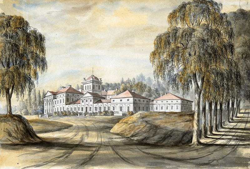 Дворец Булгаков на рисунке Н. Орды, XIX в.