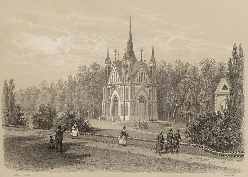 Часовня на рисунке Наполеона Орды. 1850 г.